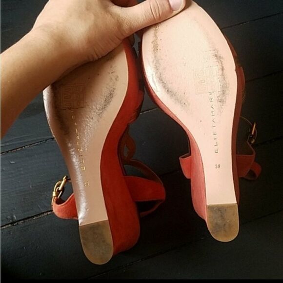 Elie Tahari Wedge Sandals - Picture 6 of 8